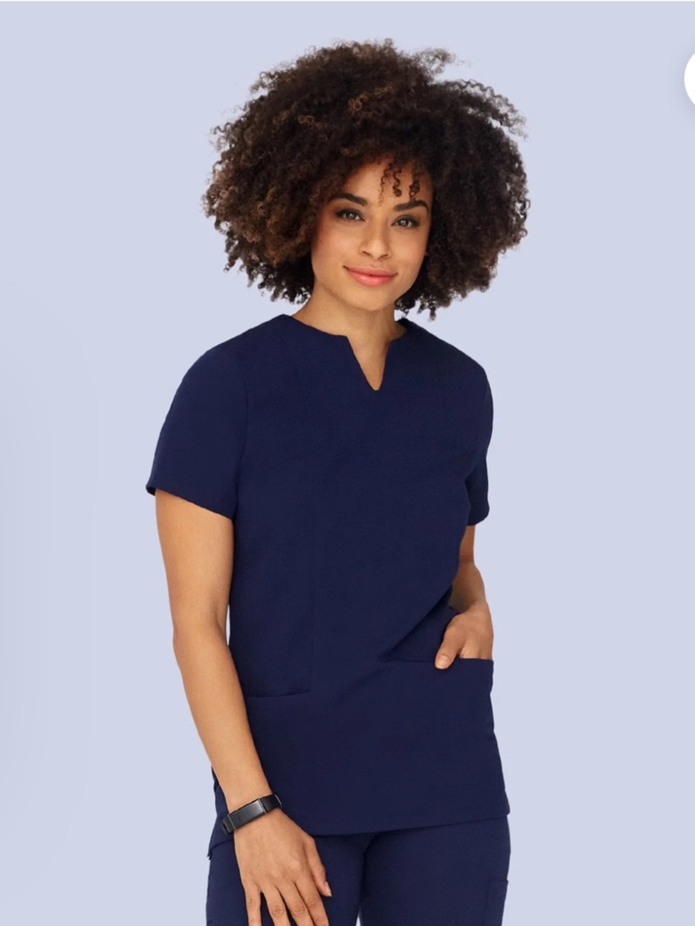 Mandala women’s large navy scrub top
